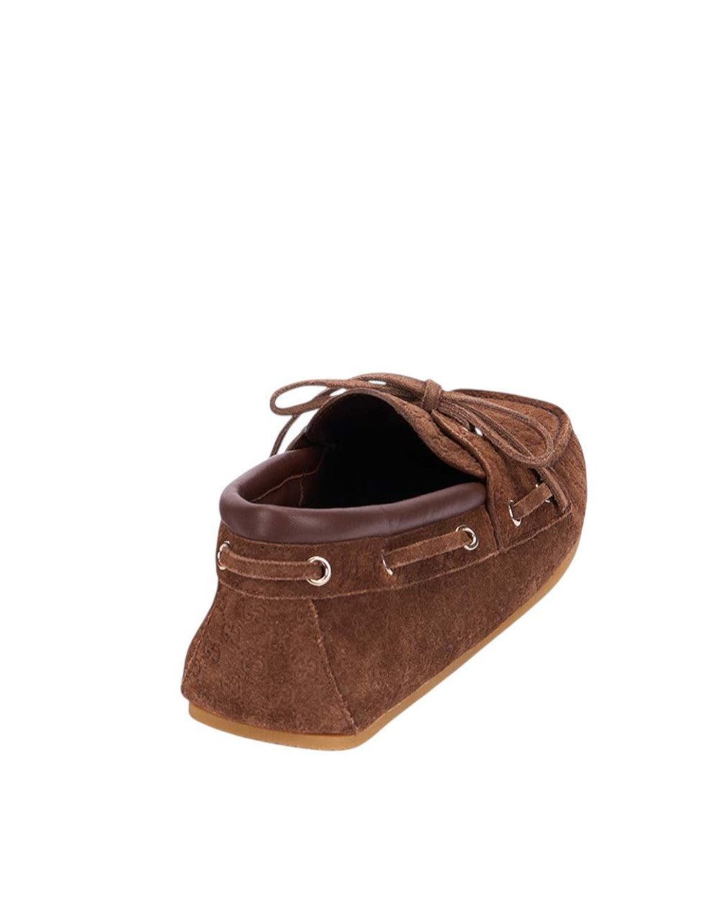 Gucci Brown Logo Loafers