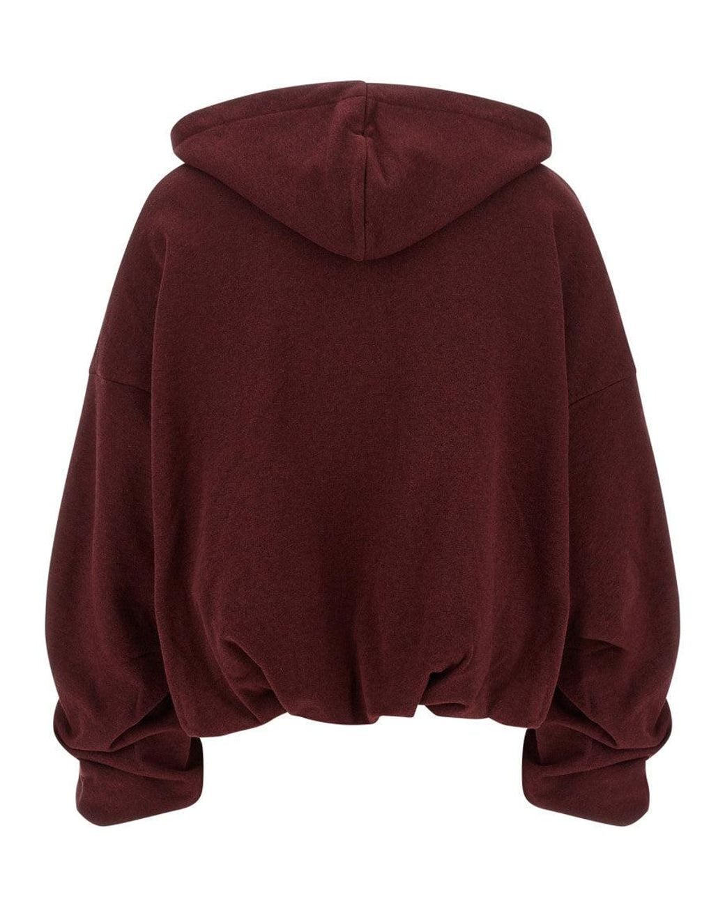 Dries Van Noten Red Solid Zip Up Hoodie