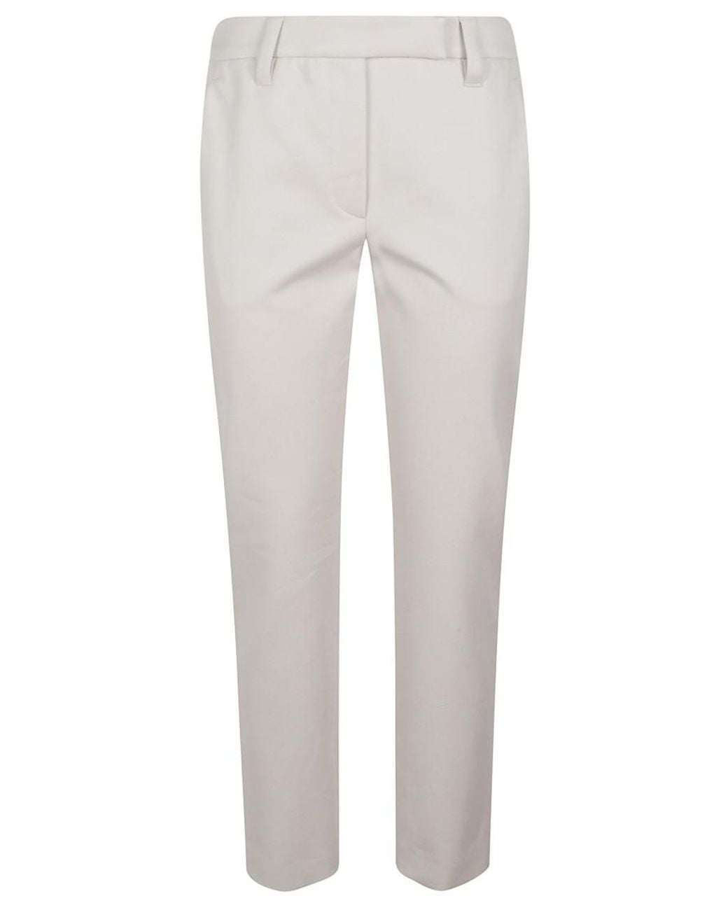 Brunello Cucinelli Gray Slim Flat Front Pant
