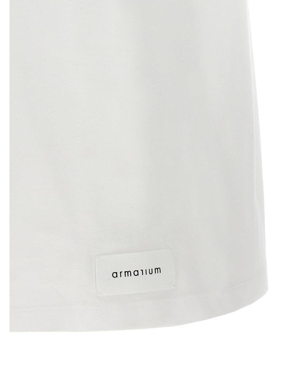 ARMARIUM White Solid Crew Neck T-Shirt