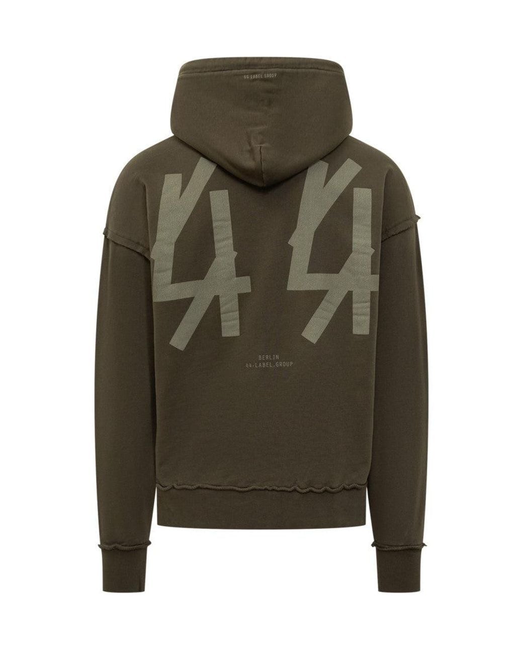44 Label Group Green Dark Hood Sweatshirt for men