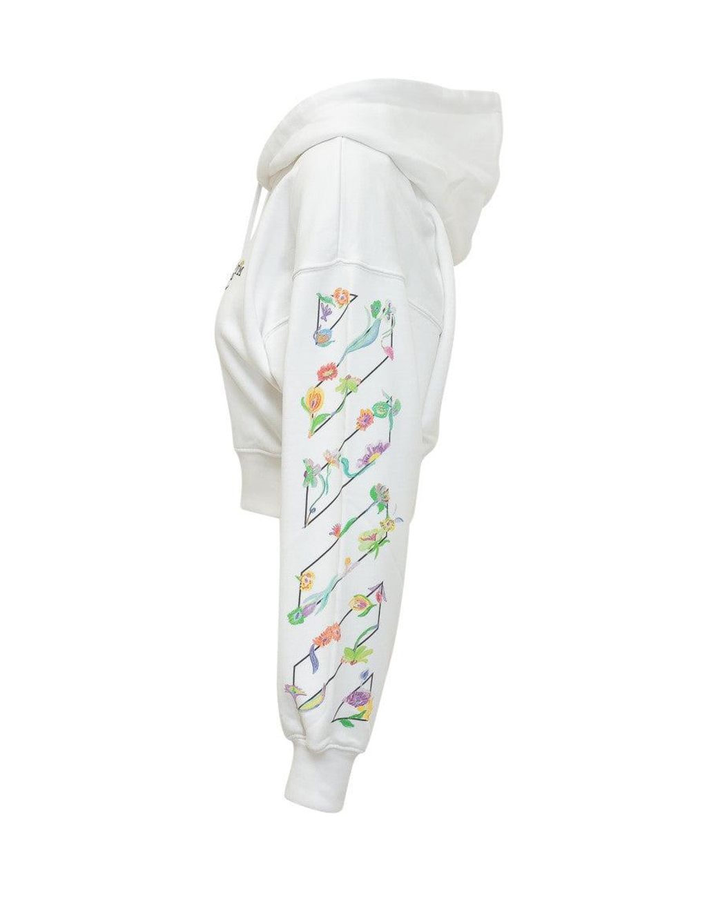 Off-White c/o Virgil Abloh White Floral Hood Sweatshirt