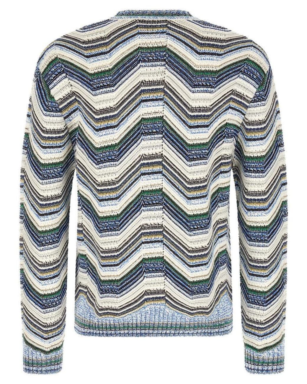Missoni Blue Crew Neck Sweater for men