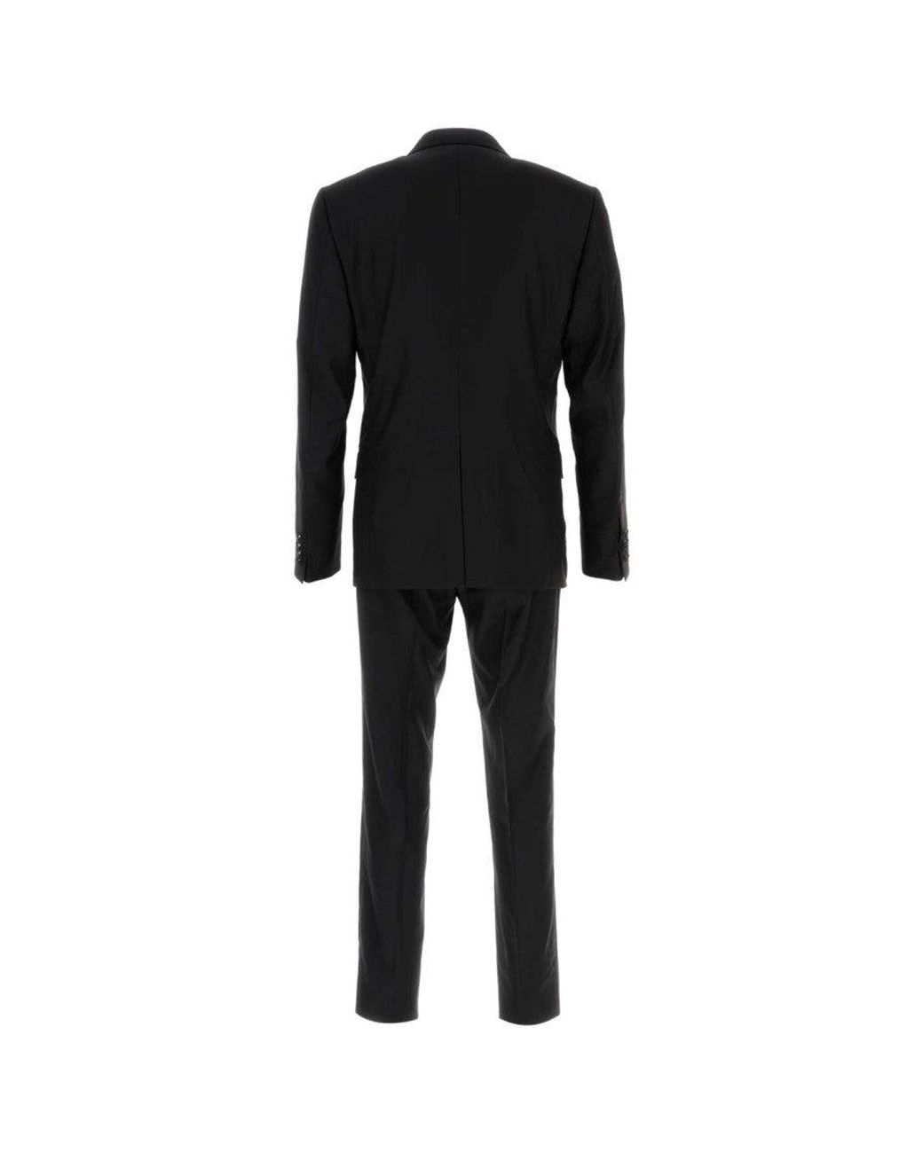 Dolce & Gabbana Black Wool Blend Suit for men