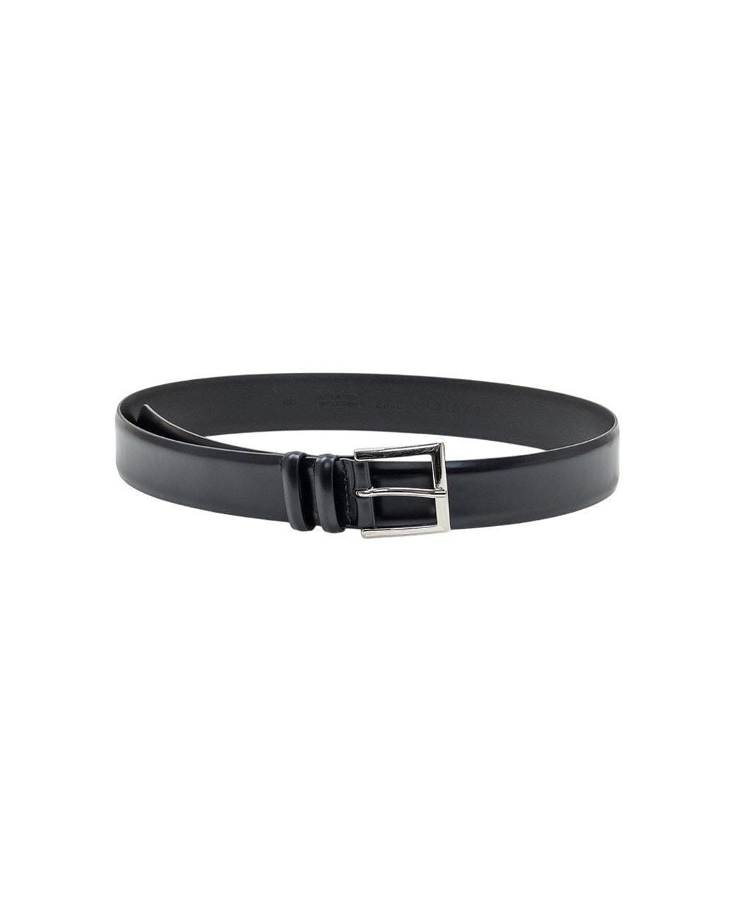 Orciani Black Dark Solid Belt for men