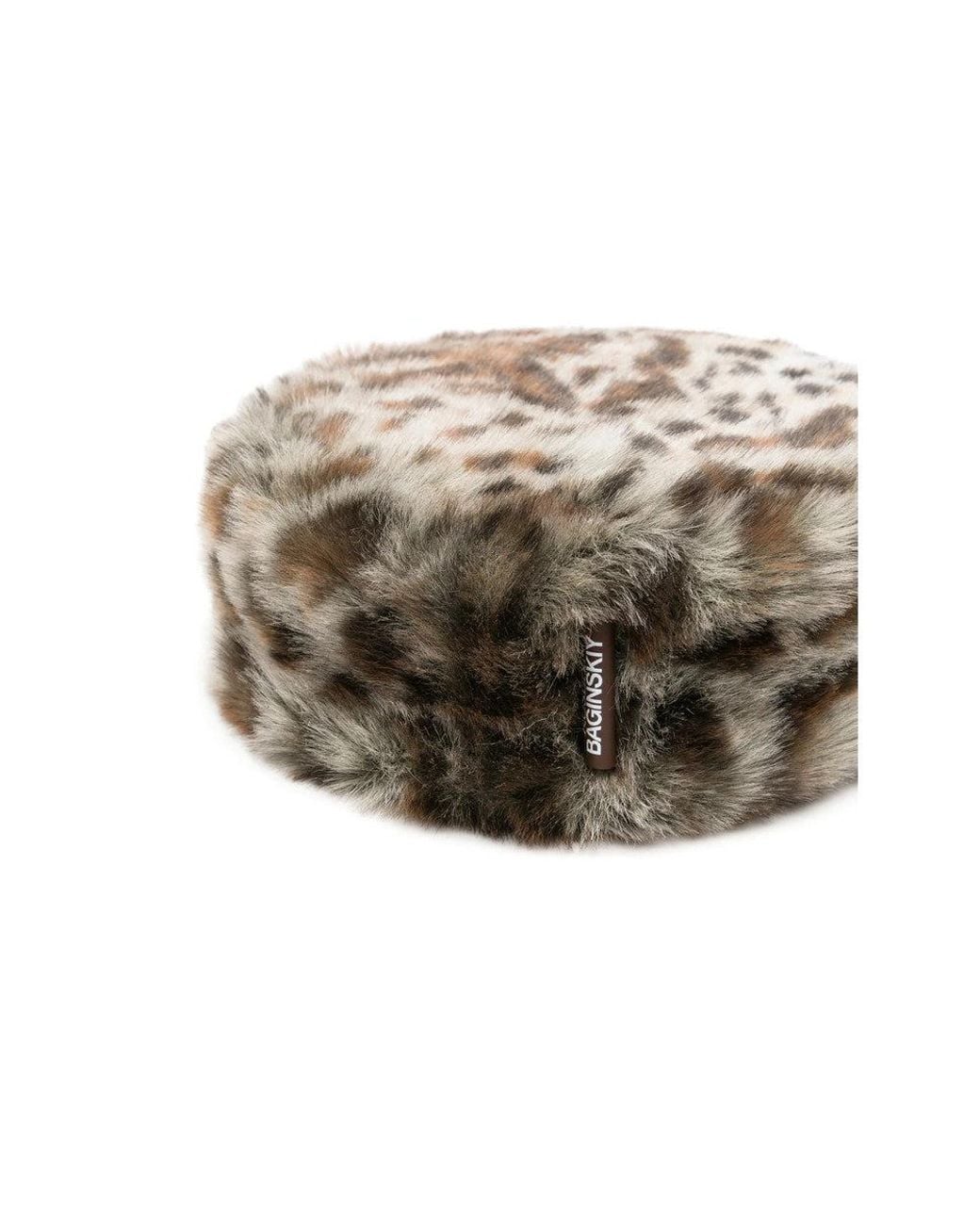 Ruslan Baginskiy Metallic Animal Print Pillbox Hat