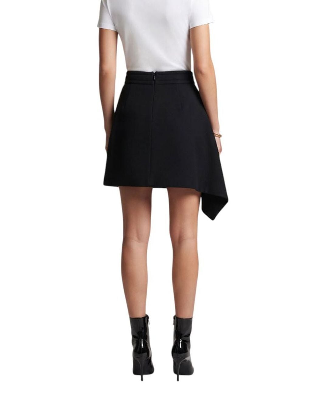 Patou Black Solid Mini Skirt