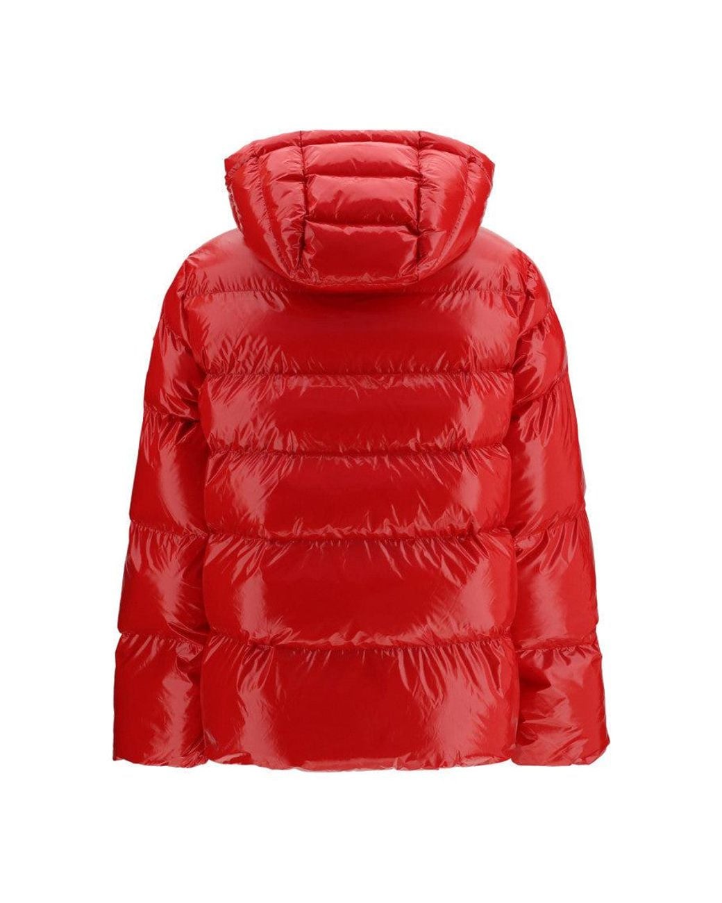 Pinko Red Quilted Hood Jacket