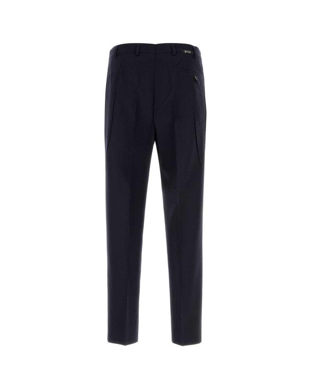 Prada Blue Flat Front Pants for men