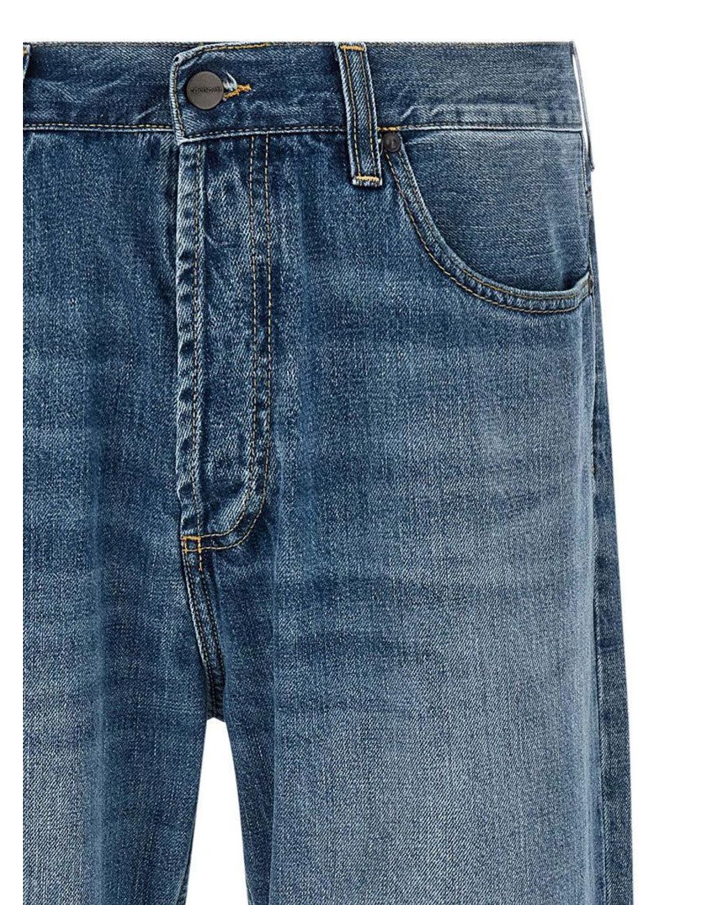 Carhartt Blue Relaxed Mid Rise Jeans for men