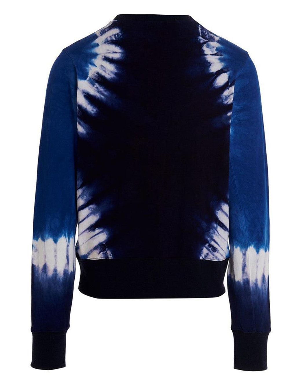 Wales Bonner Blue Logo Embroidery Tie Dye Sweatshirt for men