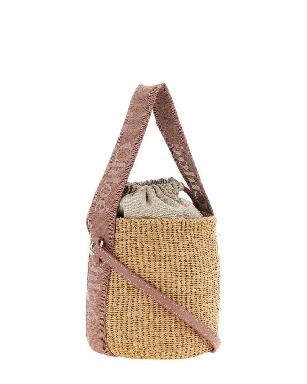 Chloé Natural Woody Small Bucket Bag