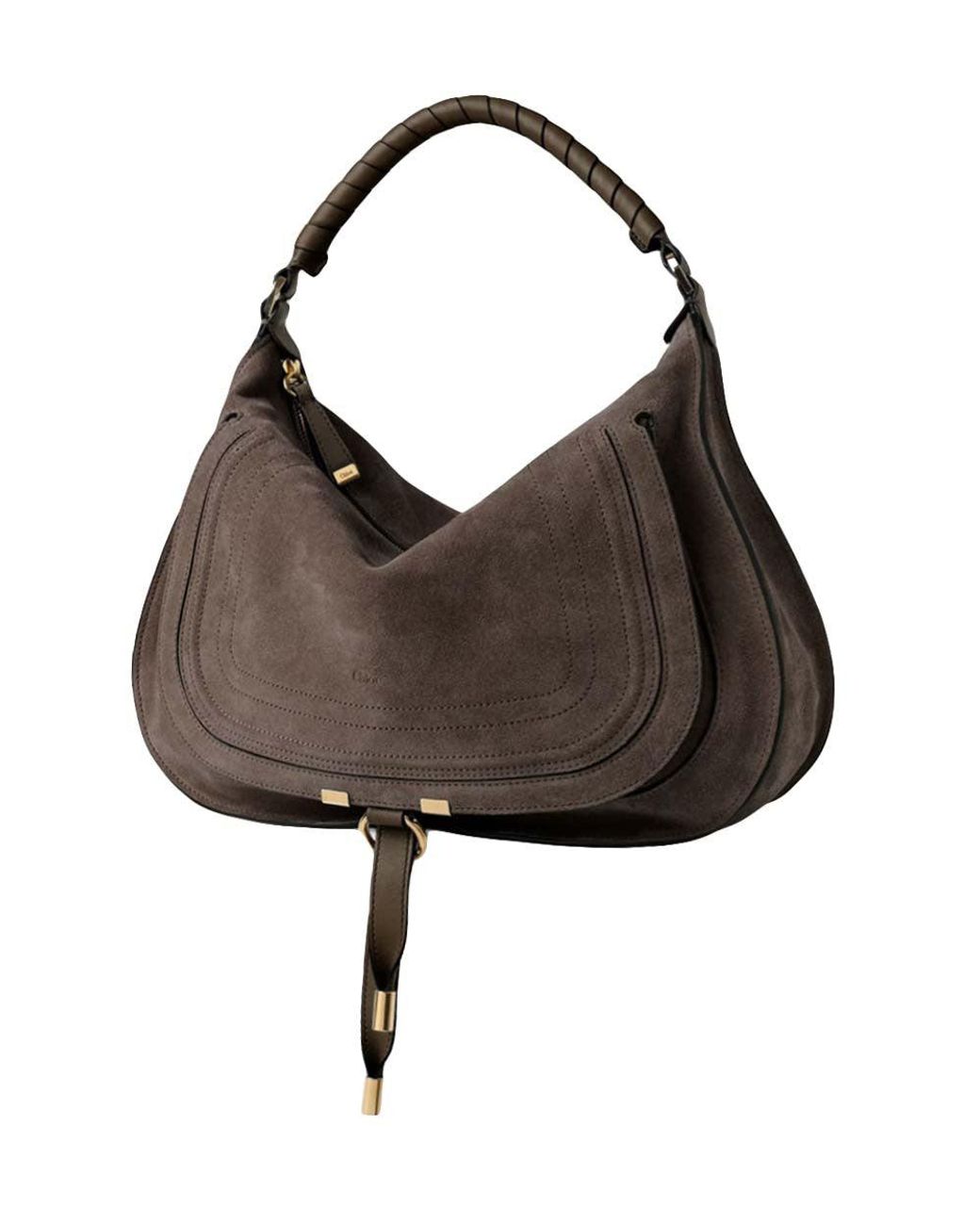 Chloé Brown Dark Marcie Large Shoulder Bag