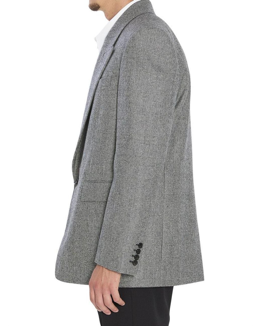 Saint Laurent Gray Single Breasted Blazer for men