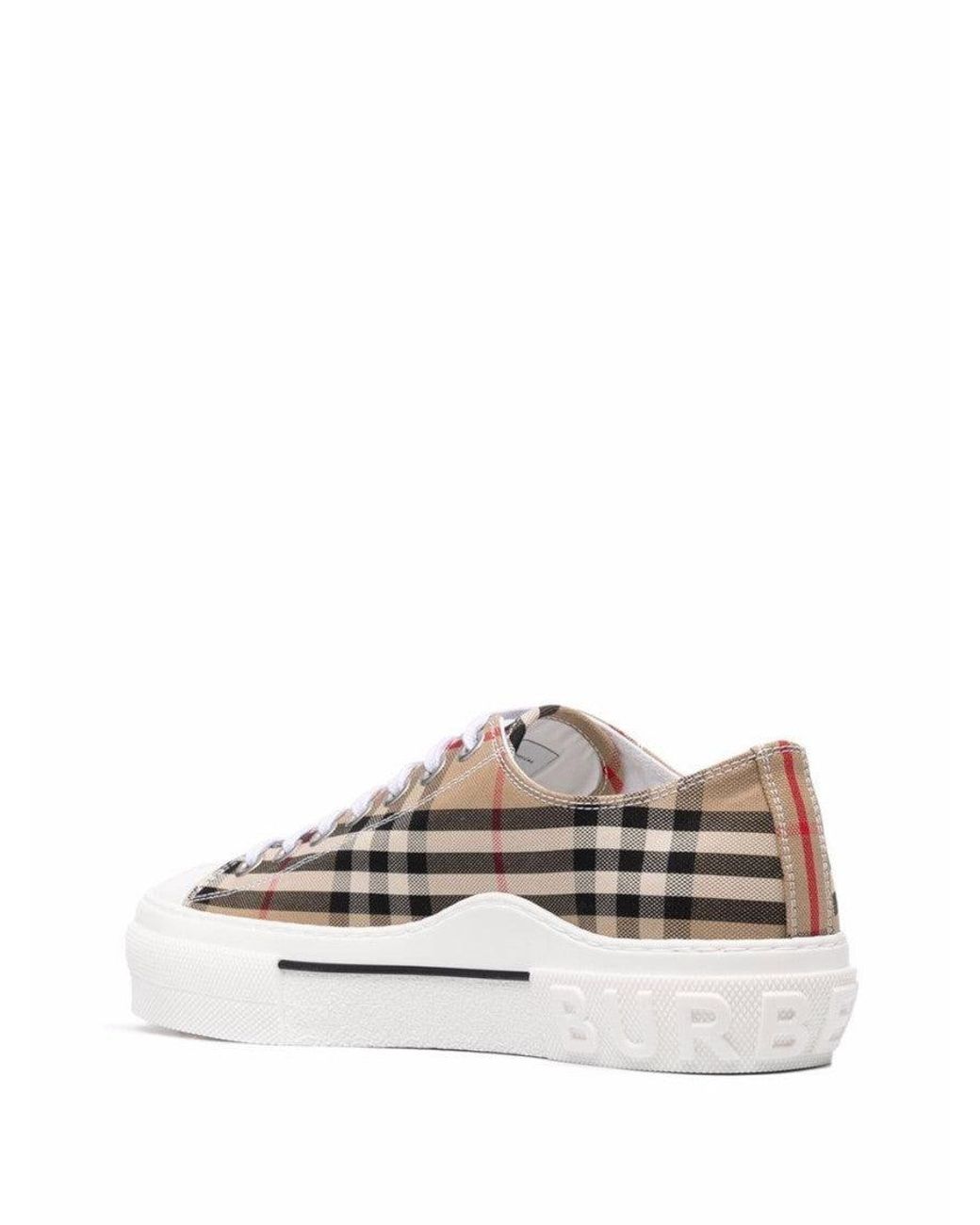 Burberry Brown Check Sneakers for men