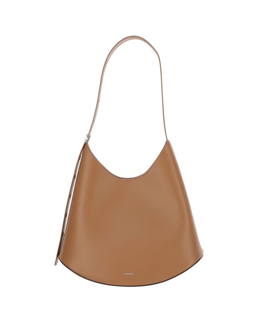Jil Sander Brown Eldorado Medium Hobo Bag