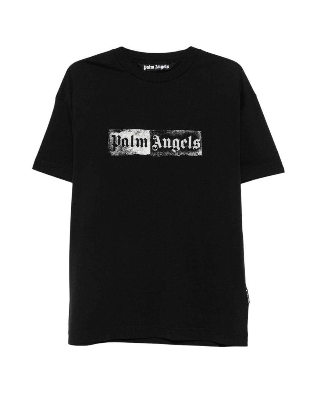 Palm Angels Black Regular Logo T-Shirt for men