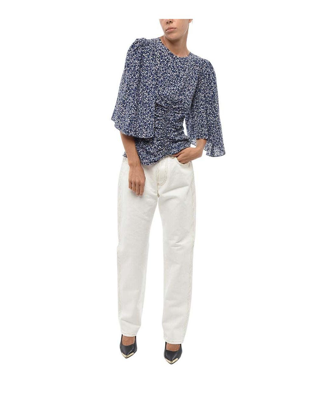Isabel Marant Blue Crew Neck Top