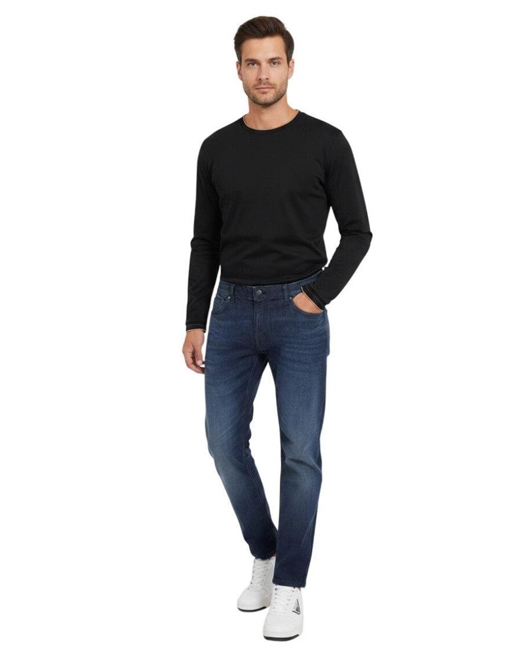Boss Blue Slim Mid Rise Jeans for men