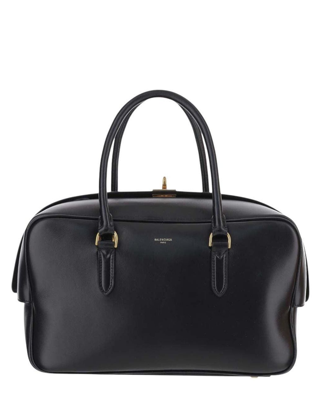 Balenciaga Black Le 7 Medium Duffle Bag