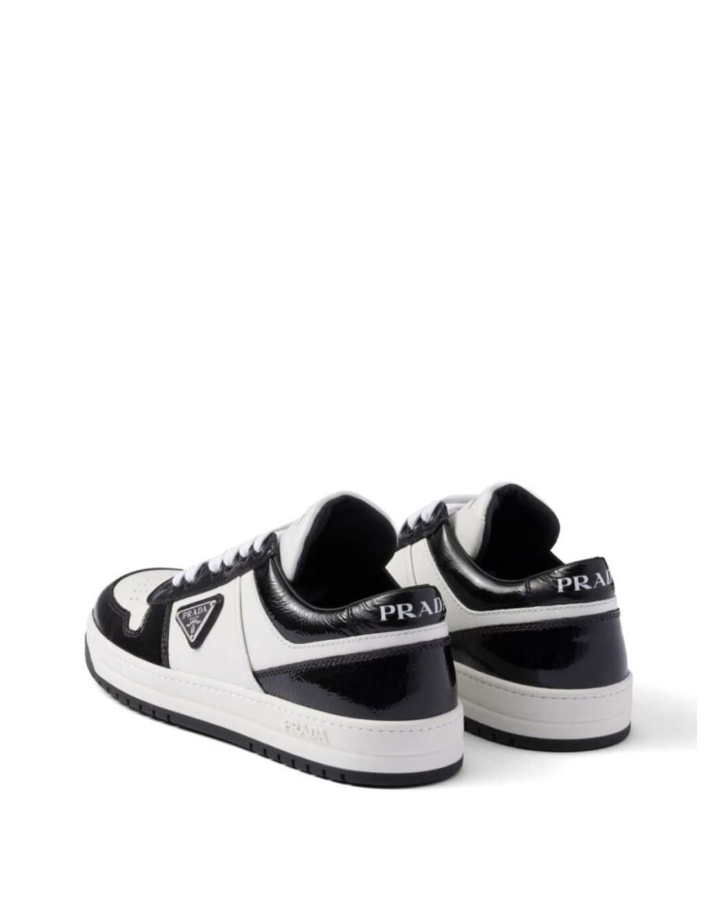 Prada White Color Block Sneakers