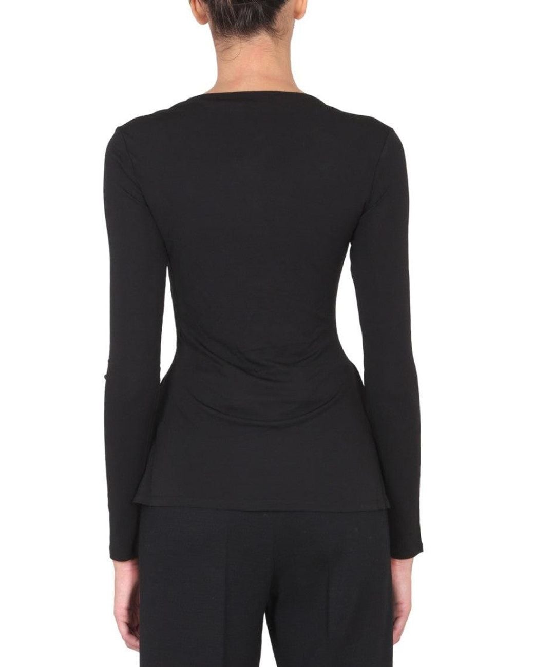 Proenza Schouler Black Solid Round Neck Sweater