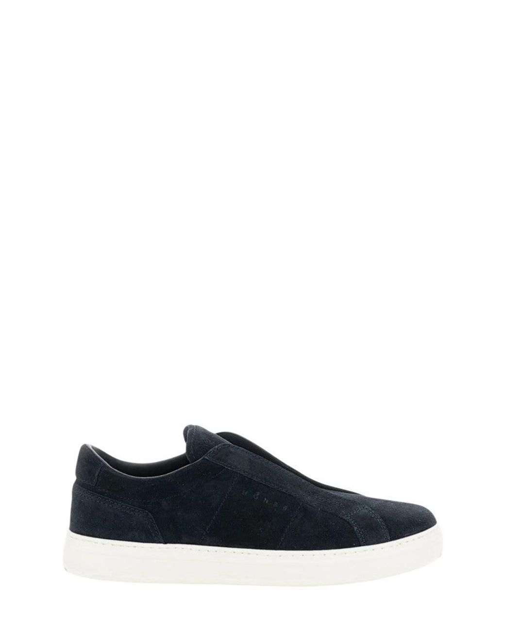 Hogan Blue Suede Leather Slip-On Sneakers for men