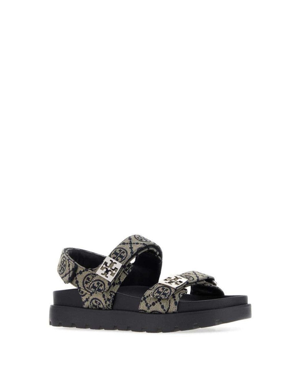 Tory Burch White Logo Sandals