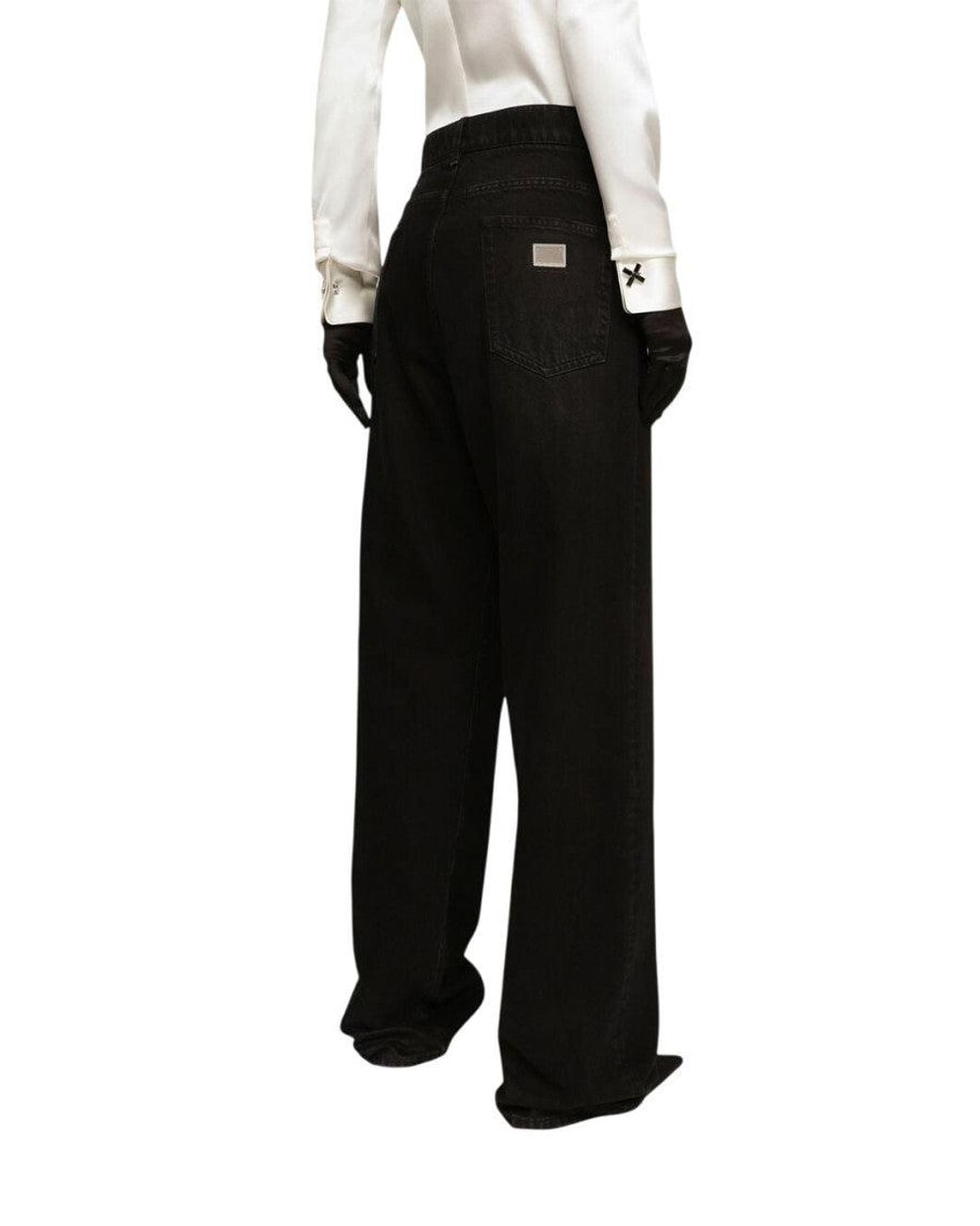 Dolce & Gabbana Black Boyfriend High Rise Jeans