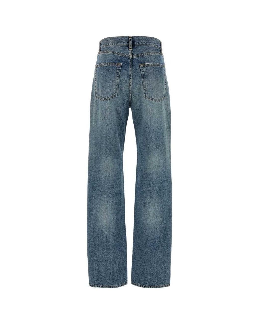FRAME Blue Light Straight High Rise Jeans