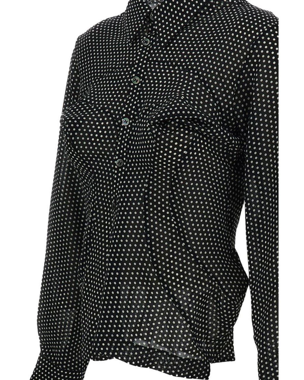 Junya Watanabe Black Slim Polka Dot Shirt