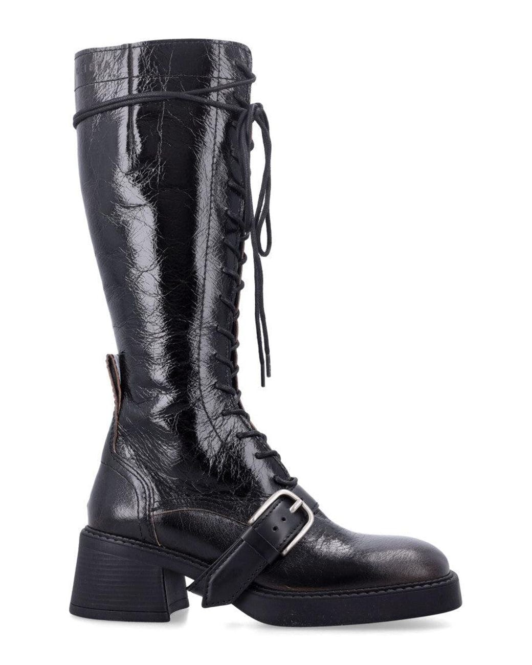 Miista Black High Leather Boots