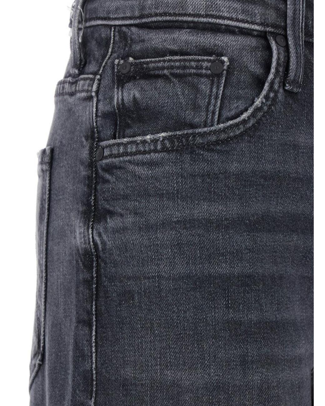 Mother Blue Flared High Rise Jeans