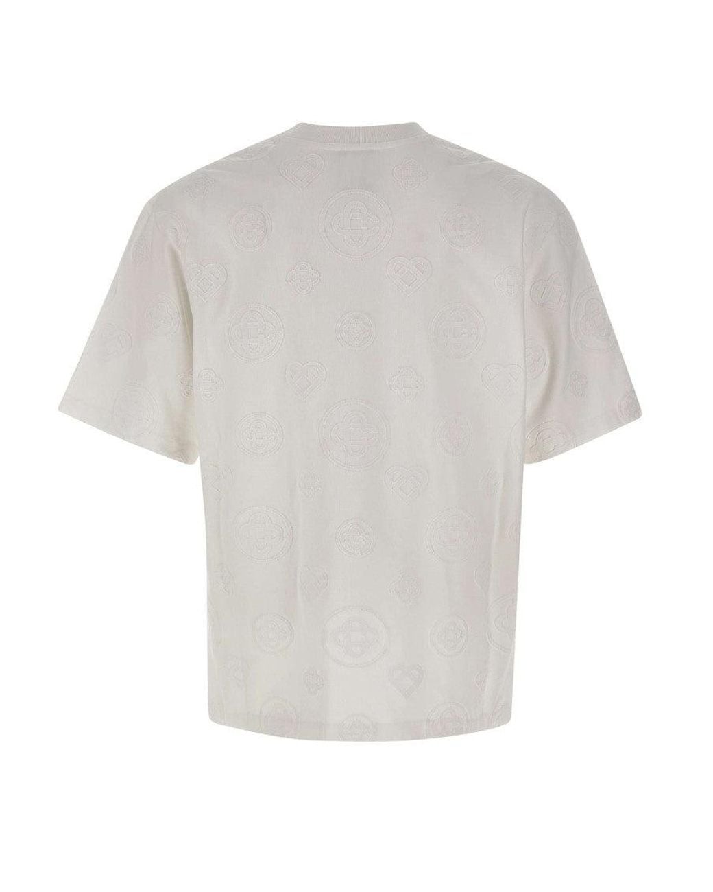 Casablanca White Crew Neck T-Shirt for men