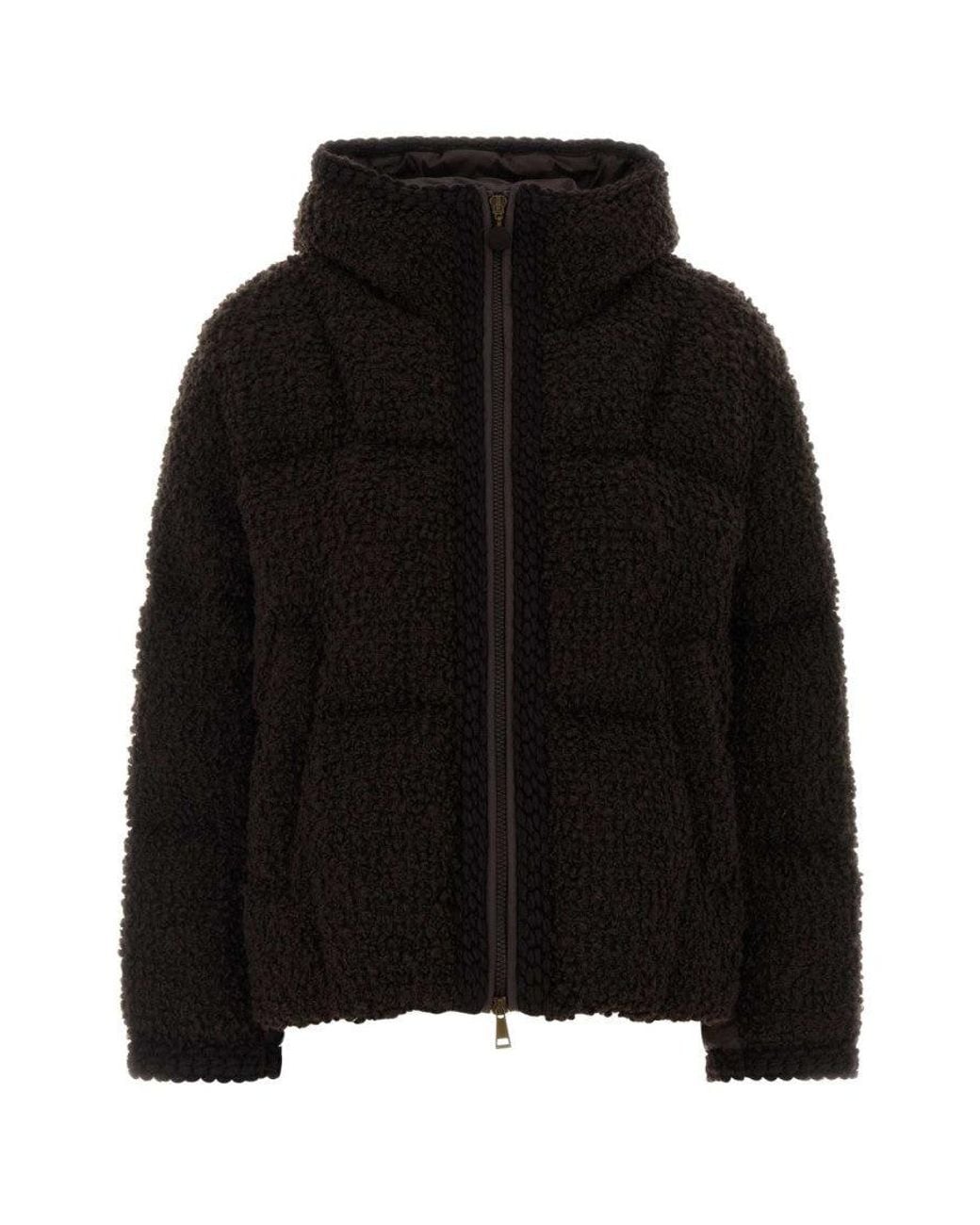 Moncler Black Dark Textured Hood Jacket