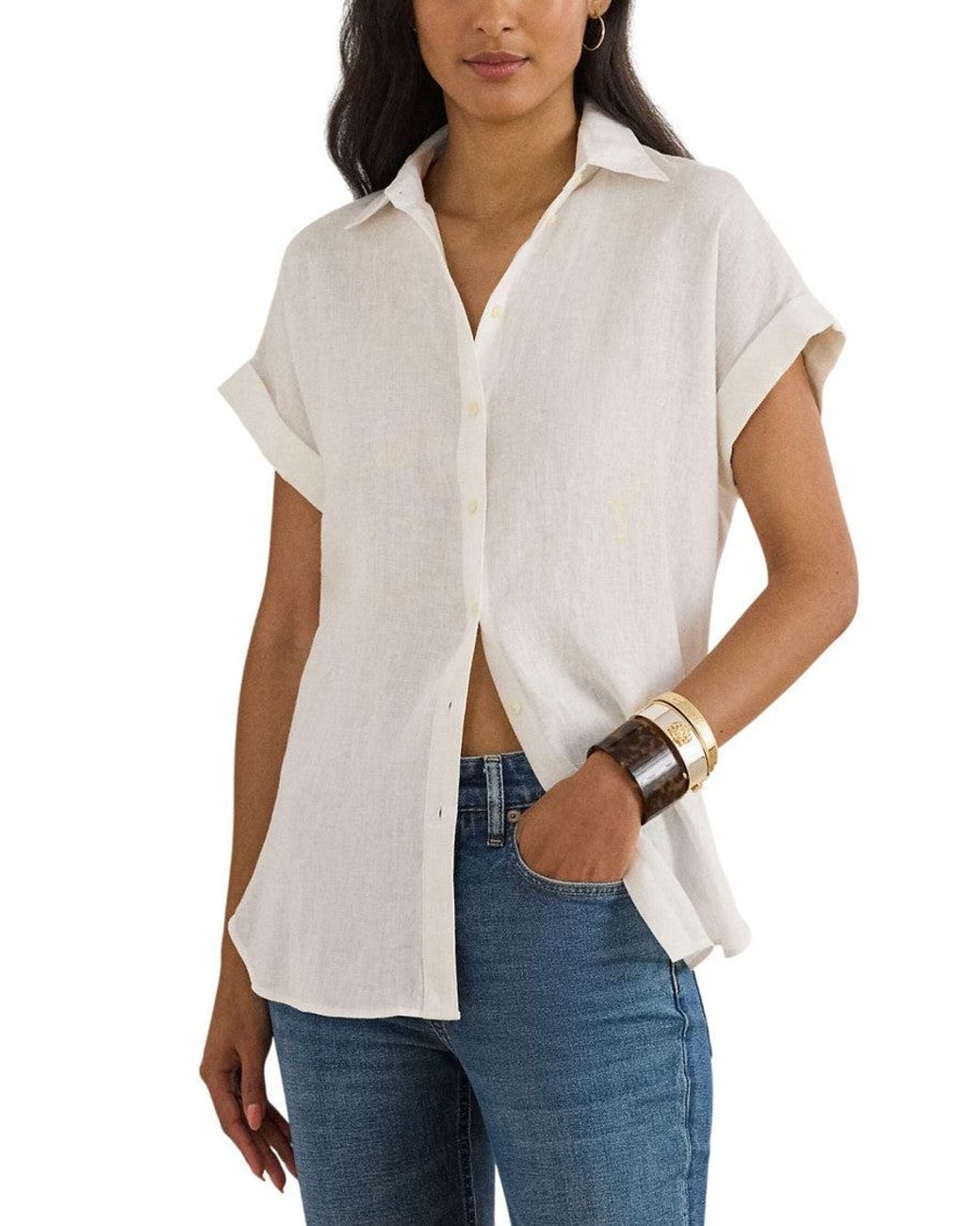Ralph Lauren White Regular Solid Shirt