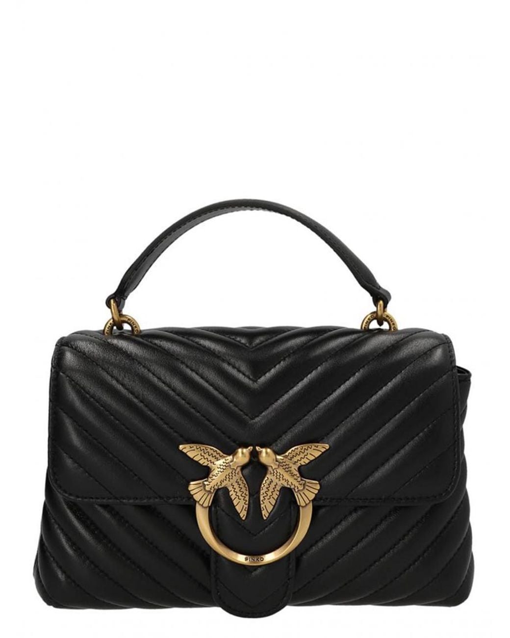 Pinko Black Love Lady Puff Mini Crossbody Bag