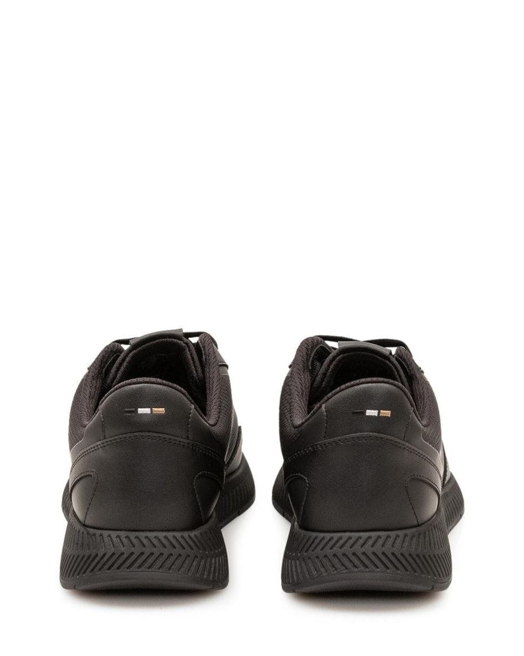 Boss Black Lace-Up Sneakers for men