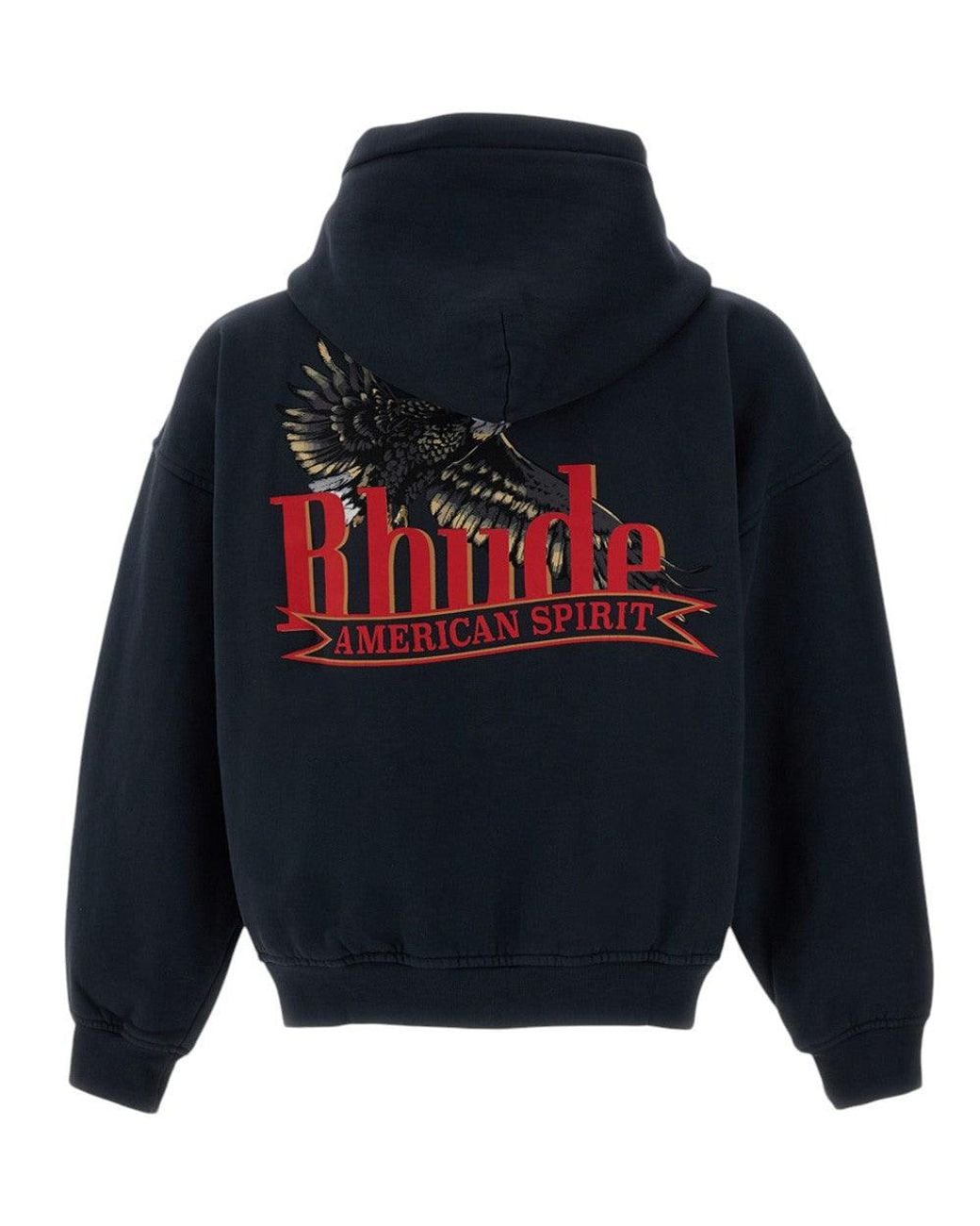Rhude Blue Zip Up Logo Hoodie for men