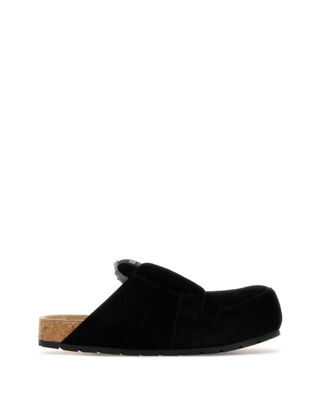 Balenciaga Black Slip-On Sandals for men