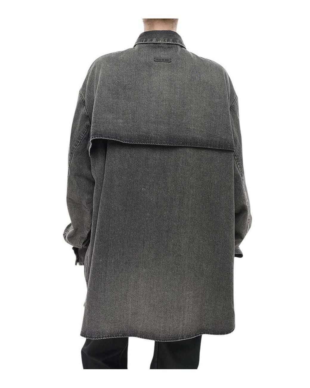 Fear Of God Gray Oversized Solid Shirt