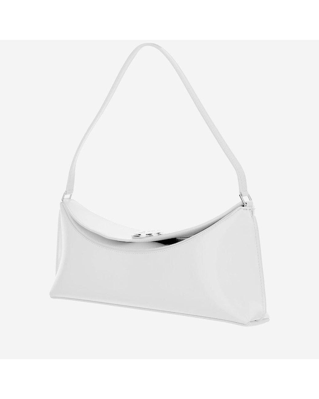 Jacquemus White Oval Calfskin Clutch Bag