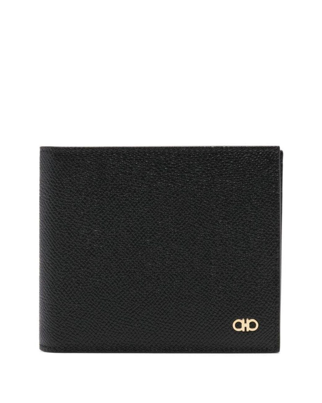 Ferragamo Black Logo Textured Wallet for men