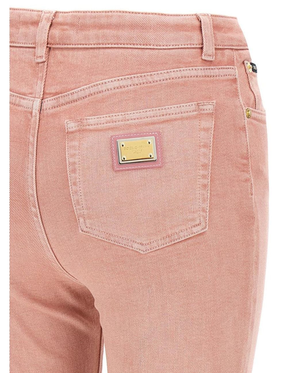 Dolce & Gabbana Pink High Waist Jeans