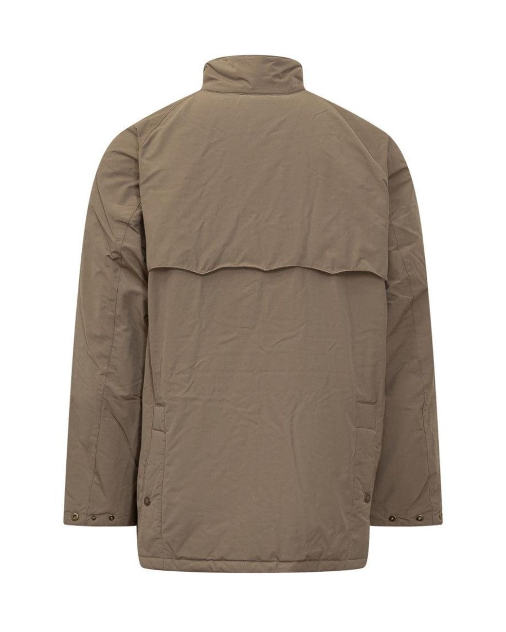 Barbour Brown Solid Band Collar Jacket for men