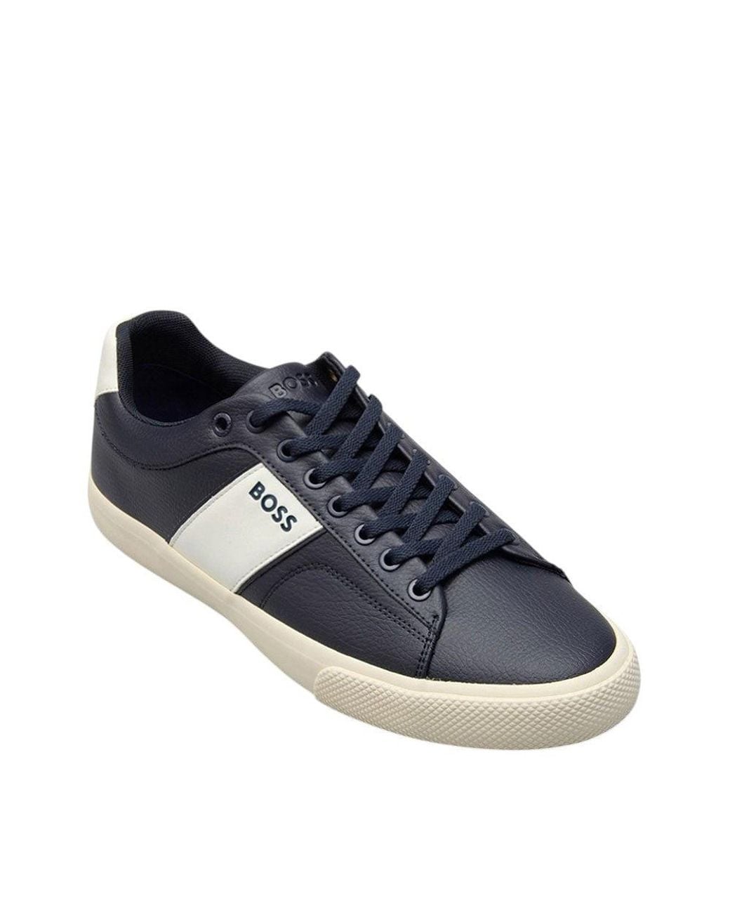 Boss Blue Logo Classic Sneakers for men