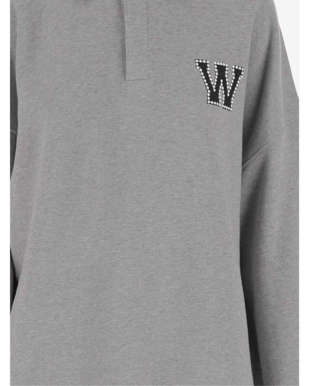 we11done Gray Polo Sweater for men