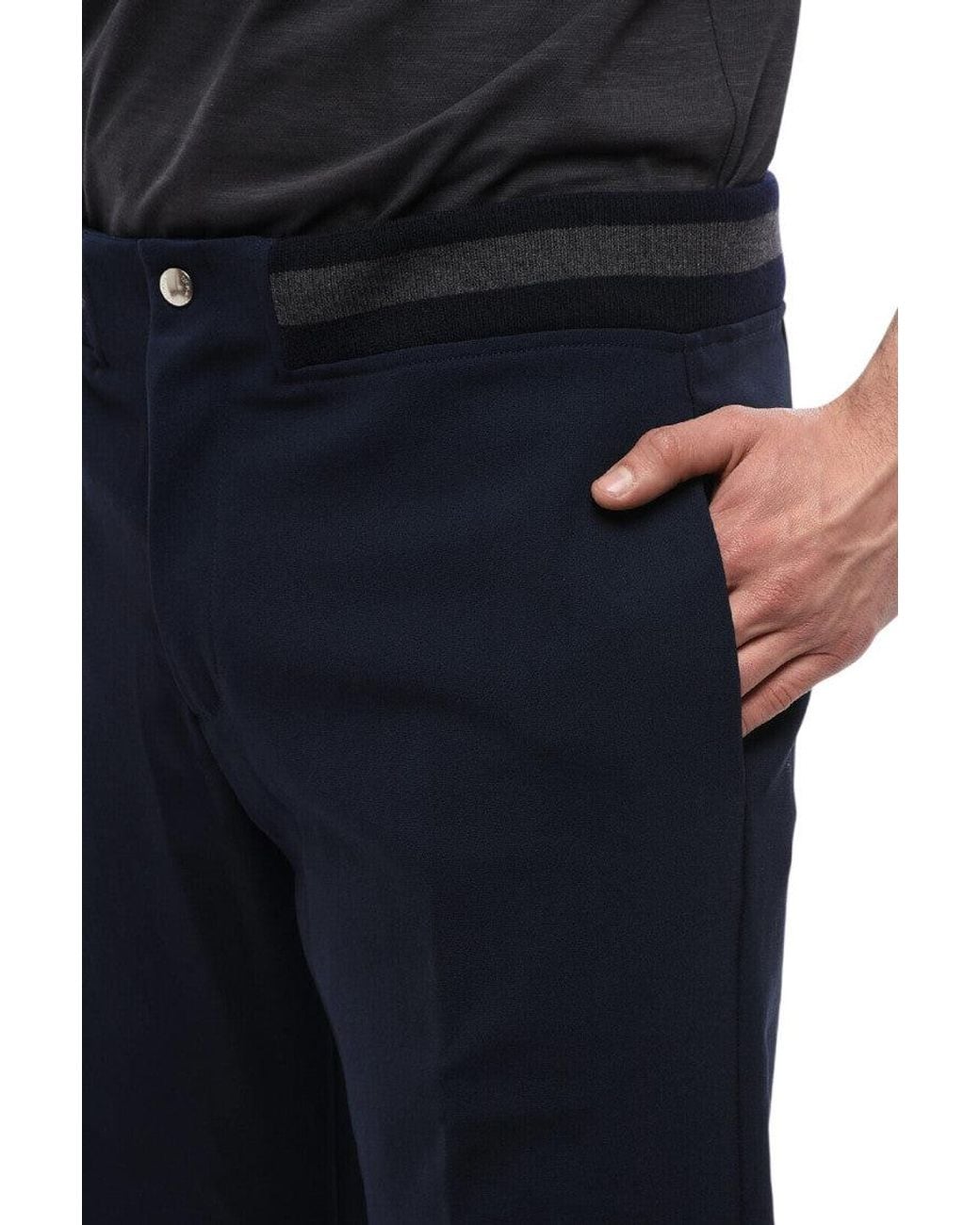 Off-White c/o Virgil Abloh Black Straight Mid Rise Trousers for men