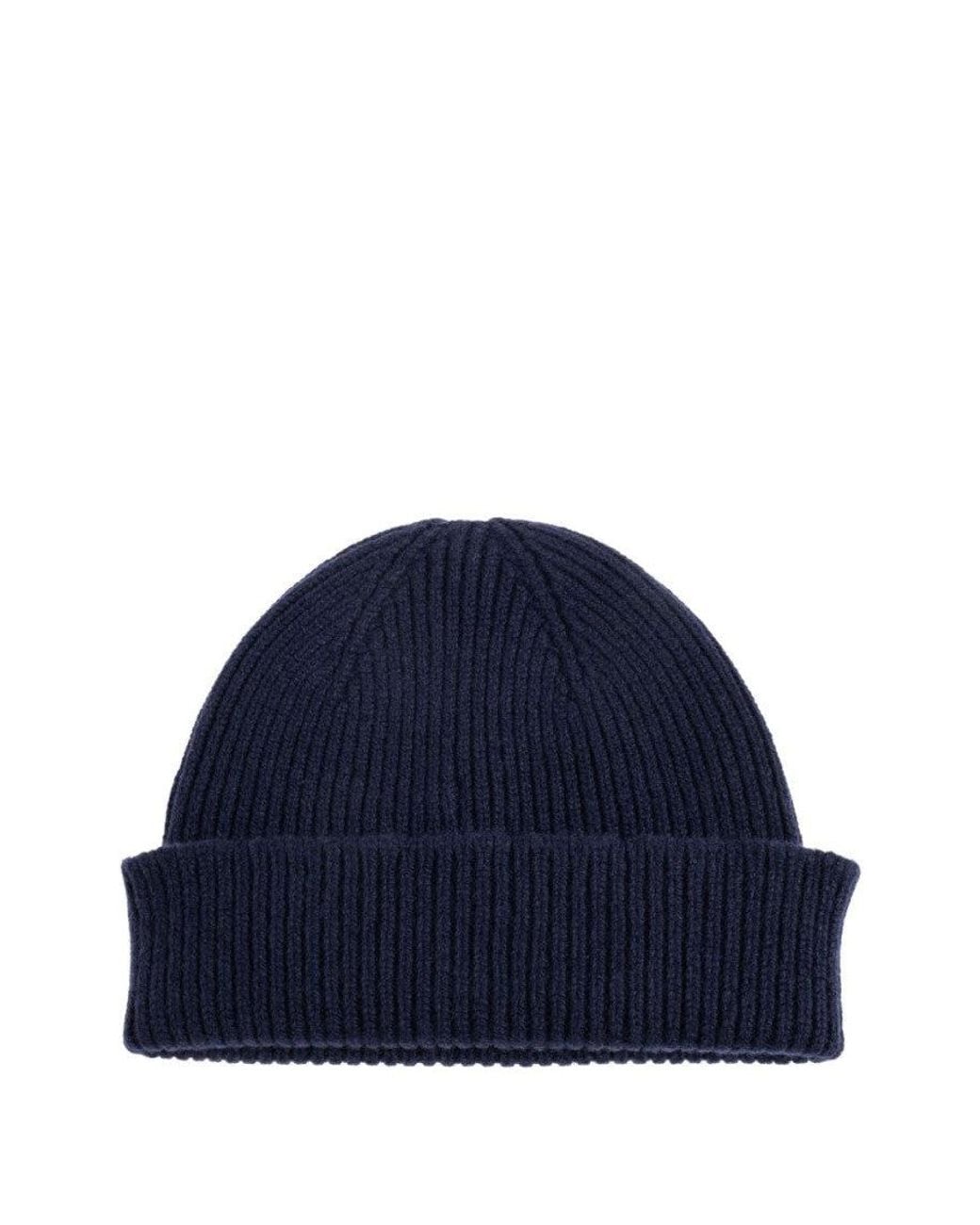 Paul Smith Blue Logo Beanie Hat for men