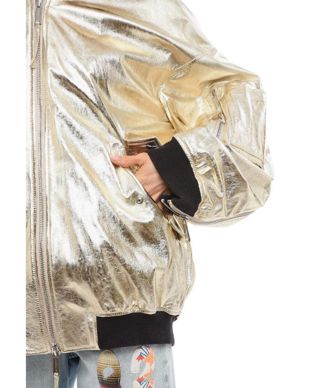 DSquared² Natural Metallic Oversized Jacket